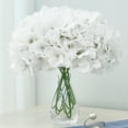 thumbnail image 2 of Xiao Hua Flores artificiales de hortensia blanca, 10 flores de seda de hortensia falsas para centros de mesa de boda, ramos, decoración floral DIY, decoración del hogar con tallos, 2 of 5