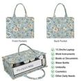 thumbnail image 2 of Large Capacity Tote Bag,Pioneer Flower Floral Print Pattern Handbag Fashion Luxury Tote Bag,15.7"x13"x 5.1" Inches,Laptop Compatible, 2 of 6