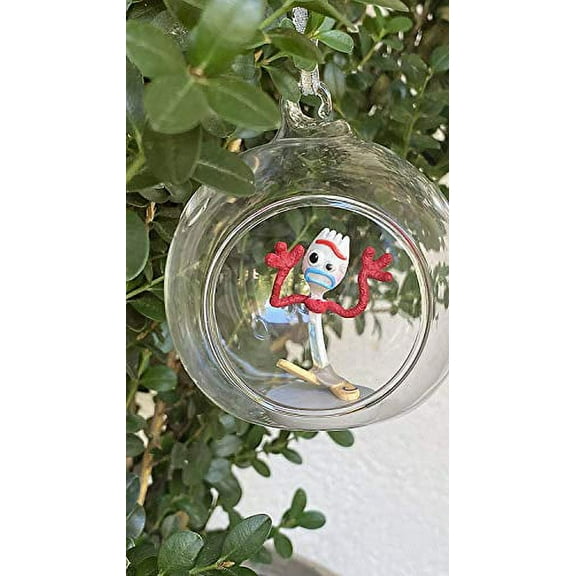 asdf Disney Toy Story Forky Custom PVC Figure in Globe 4" Holiday Christmas Tree Ornament 2pcs Detachable