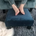 thumbnail image 3 of YYEAN Small Ottoman – Footstool/Footrest - Geometric Art –15.7x15.7x8.1 inch Cuboid & Cylinder-Sapphire Blue, 3 of 7