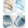 thumbnail image 4 of Lámpara colgante de vidrio Karyfine, ovalada, gris y azul, Art Glass, 4 of 5