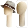 thumbnail image 1 of Linen Mannequin Head Hat Glasses Display Stand Model Stylish Appearance Long Option 2-Long Style, 1 of 8
