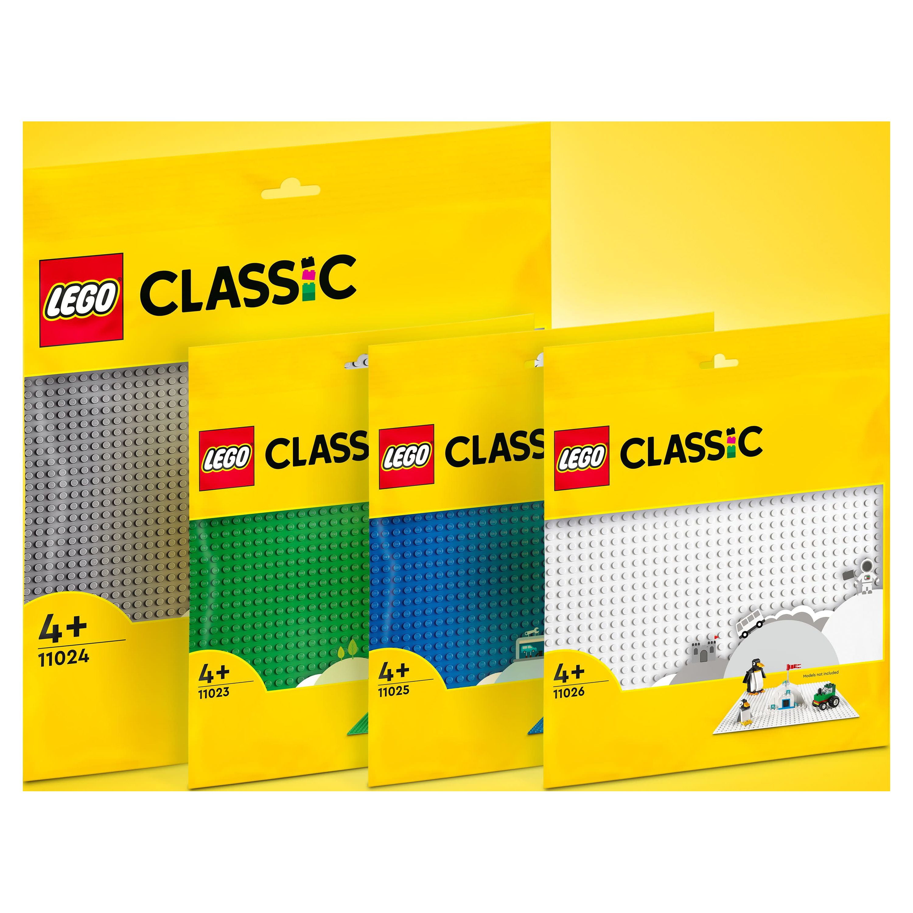 LEGO 11024 Classic Grey Building Plate, Square Base Plate with 48