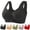 Black, variant on Purple Push Up Bras for Women Lace Front Button Shaping Cup Adjustable Shoulder Strap Large Size Bra