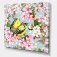 thumbnail image 3 of Birds On Pink Cherry Sakura and Apple Flowers II 30 in x 30 in Painting Canvas Art Print, by Designart, 3 of 4
