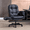 Black, variant on TMV Vanity Chair with Foldable Arms, Criss Cross Design Office Desk Chair - Standard Size Swivel Computer Chair with Wheels,Cream