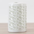 thumbnail image 3 of Tropical Ceramic Toothbrush Holder, Tropical Coconut Palm Trees Pattern Print Exotic Hawaiian Wild Lands Holiday Theme, Versatile Countertop for Bathroom, 4.5" X 2.7", Grey White, by Ambesonne, 3 of 4