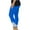 Blue, variant on asdoklhq Womens Plus Capris, Women Summer Casual Loose Solid Trousers Lace Elastic Waist Pants Leggings