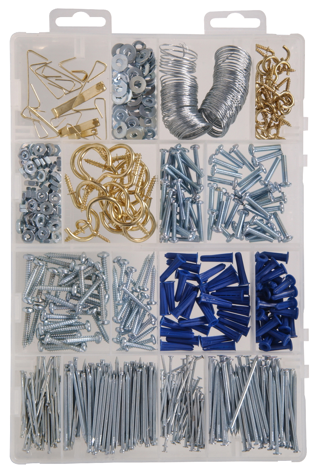The Hillman Group, Picture Hanger Hooks and Anchor Kit, Steel and Plastic, Multicolor