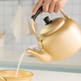 thumbnail image 3 of Aluminum Water Kettle with Cool Handle Design for Kitchen Use Golden Color Fits All Stovetops 1.5L, 3 of 8