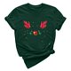 thumbnail image 4 of Gibobby Camisa navideña mujer Camiseta de manga corta con cuello redondo y estampado de Navidad para mujer(Verde,G), 4 of 5