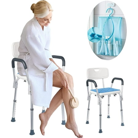 Medokare Premium Shower Chair for Inside Shower - Medical Grade - Adjustable Support Bench