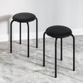 thumbnail image 6 of VECELO 6-Piece Stacking Steel Stools, Portable Stackable Stools with Padded Seat & Metal Frame for Home School, Black, 6 of 13