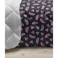 thumbnail image 3 of Tulip Down Alternative Comforter, Colorful Brush Paint Style Grunge Stroke Flowers Modern Floral Art, Microfiber Quilt for All Season, 5 Sizes, Dark Purple Multicolor, by Ambesonne, 3 of 3