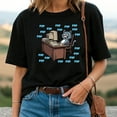 thumbnail image 2 of Computer Cat Meme T-Shirt – Funny Retro Desk Cat Graphic Tee, Humor Internet Gift Shirt, 2 of 5