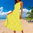 thumbnail image 4 of Aoochasliy Summer Dresses for Women Flowy Casual Sleeveless Dress Beach Vacation Floral Tank Sundresses Loose Fit Maxi Dress Resort Wear, 4 of 5