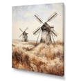 thumbnail image 2 of Designart "Sepia View of Vintage Windmills II" Architecture Canvas Wall Art - Industrial Grey Wind Turbines Entryway Wall Art, 2 of 6