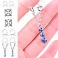 thumbnail image 2 of Household Pendant, Ongmies Fashion Water Drop Screw Non Pierced Nipple Ring Set Nipple Ring Body Jewelry(Blue), Blue, 2 of 8