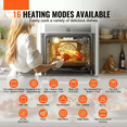 thumbnail image 2 of 24" Electric Wall Oven, 2.68 Cu.Ft Built-in Oven with 16 Cooking Functions, 3150W Convection Oven with Timer & Self Clean, Baking Rack & Tray for Kitchen, 2 of 7