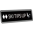 thumbnail image 2 of Metal Tin Sign Ski Tips UP Sign Decor Home Coffee Shop Bar Kitchen Wall Decoration Metal Sign 4x16 Inch, 2 of 7