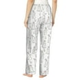 thumbnail image 3 of Uemuo Bunny And Bird Pattern Women's Wide Leg Palazzo Lounge Pants with Pockets Light Weight Loose Comfy Casual Pajama Pants-Small, 3 of 9