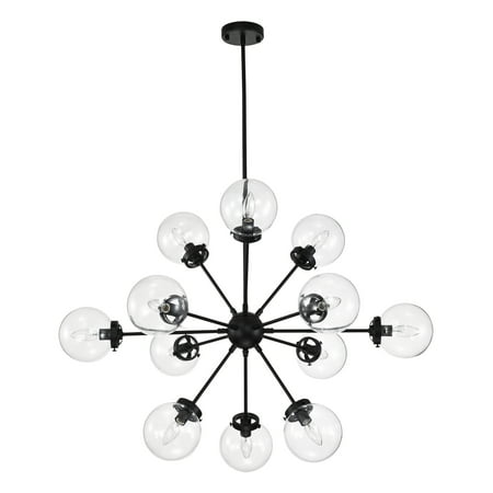 

Masakee 12-light Sputnik Metal Chandelier with Clear Glass Globe Shades