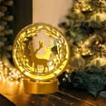 thumbnail image 6 of NWOKYZGH Wrought Iron LED Christmas Night Light Hollow Glowing Crafts Christmas Table Window Display Ornament, 6 of 6