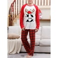 thumbnail image 2 of DuAnyozu Merry Christmas Family Matching Pajamas Sets Plaid Deer Print Holiday Xmas Pjs Sleepwear For Family, 2 of 3