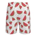 thumbnail image 6 of Naloa Hand Drawn Watermelon Men's Beach Shorts, Surfing shorts, Swim trunks, Quick Dry Swim Trunks for Surfing Beach Fun - Large, 6 of 9
