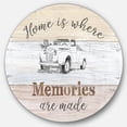 thumbnail image 1 of Designart « Camion Moment Maison de Ferme » Art Mural Rond en Métal Style Ferme - Disque de 36, 1 of 5