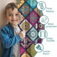 thumbnail image 3 of Blackout Kids Curtains,Multicolor Ethnic Mandala Pattern Childrens Insulated Curtains Set Of 2,Bedroom Essentials,Toddler Room Decor 42x54in(106x137cm), 3 of 5