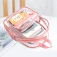 thumbnail image 4 of Mochila escolar con asa superior Mochilas transparentes de PVC Mochila impermeable Rosa, 4 of 5