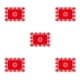 thumbnail image 3 of Inteprter Manteles individuales para fiesta de Navidad, alfombrilla de comedor hueca de tela, bandeja antideslizante para platos, alfombrilla, Type8 NO8, 3 of 6