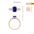 thumbnail image 4 of ANGARA Natural Cushion 1.6 ct Tanzanite Cocktail Ring with Diamonds in 14K Rose Gold for Women (Size-8x6mm) | December Birthstone, Anniversary, Jewelry Gift for Women | Natural Tanzanite Ring, 4 of 8