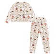 thumbnail image 3 of Tutoliy Halloween Pajama Set Cat Pumpkin Printed Sleepwear Drawstring Pajamas Ghost Bat Printed Loungewear Soft 2 Piece Pjs Set, L, 3 of 7