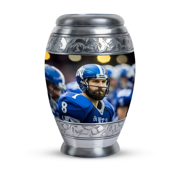 Football Player Urns For Human Ashes Adult Man, Funeral Urn For Human Ashes - Burial Urns, Cremation Urns For Adult Ashes Women - Decorative Urns - Large Urn For Mom - Ash Urns Adult 10 Inch