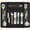 Black, variant on GPED Silverware Drawer Organizer, Expandable Clear Acrylic Silverware Organizer, Kitchen Drawer Organizer for Utensils, Adjustable Cutlery Tray, Office, Supplies-8 Compartments, Medium, Black
