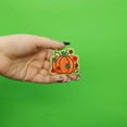 thumbnail image 2 of Fall Pumpkin With Leaves And Vines Embroidered Iron On Patch, 2 of 2