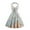 Beige, variant on IROINNID A-Line Dress For Women Retro Sleeveless Print Splicing Evening Party Vintage Dress V-Neck Knee-Length Dress