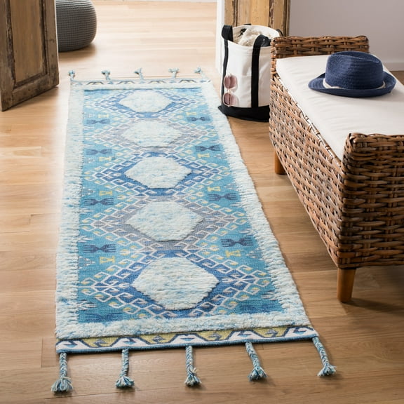 Safavieh Handmade Saffron Evelinde Modern Tribal Cotton Rug 2'3" x 8' 8' Runner Runner,Rectangle