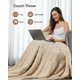 thumbnail image 2 of Manta súper suave y acogedora para sofá cama, manta de vellón sherpa esponjoso, reversible, gruesa y cálida para todas las estaciones, elegantes mantas decorativas de jacquard a cuadros 3D, color, 2 of 8