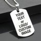 thumbnail image 2 of Etiqueta de perro rectangular de acero inoxidable con grabado láser personalizado, colgante militar, joyería, regalo de cumpleaños y Navidad, 2 of 4
