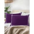 thumbnail image 3 of Waterproof Outdoor Throw Pillows with Inserts 12"x20", Pure Dark Purple Soft Decorative Pillowcases for Couch Bedroom, Simple Solid Color Pillow Covers for Sofa Living Room, 3 of 8
