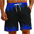 thumbnail image 4 of Beach Shorts for Men Big and Tall,Men's Swim Trunks Quick Dry 3D Flame Printed Beach Board Shorts with Pockets Cool Mesh Lining Bathing Suits, 4 of 9