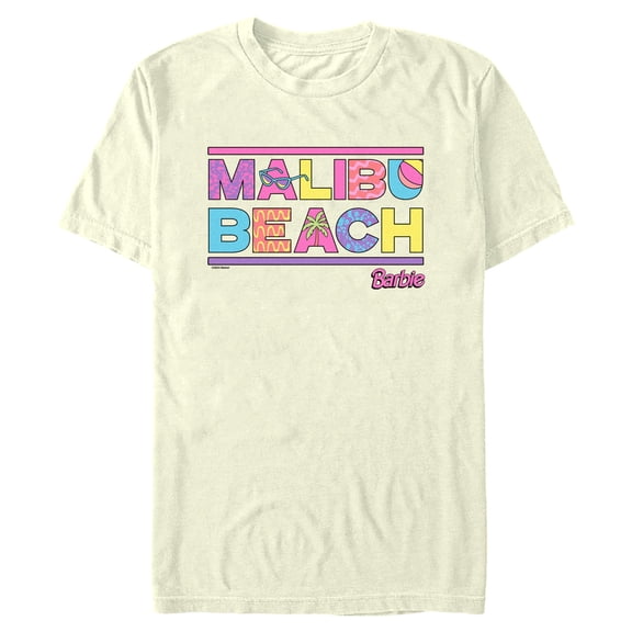 Mens Barbie Malibu Beach Fun Logo T Shirt