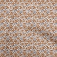 thumbnail image 1 of oneOone Cotton Jersey Rust Brown Fabric Florals Craft Projects Decor Fabric Printed By The Yard 58 Inch Wide, 1 of 4