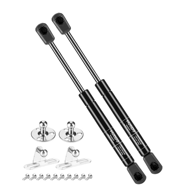 HUOPO Amortiguadores de gas de 10 pulgadas, 18 libras/80 N, soporte de elevación por resorte para camioneta, camioneta, tapa de caja de herramientas, puerta de gabinete superior, cubierta de caja de h