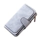 thumbnail image 1 of Monedero para mujer, cartera larga con 3 pliegues, tarjetero con cremallera, monedero de piel sintética, bolso de mano, azul seitruly AP000899-01, 1 of 7