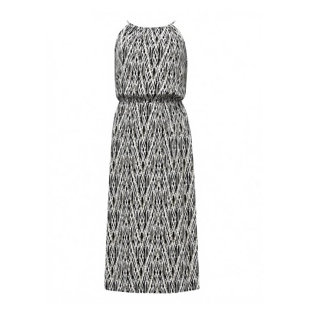 Ropa Playa Ocean Pacific para Mujer Vestido Largo Tirante Sin Manga Elastico Escote Tribal Negro Talla M
