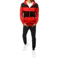 thumbnail image 4 of guisaled Mens Tracksuit 2 Piece Hoodie Jogging Sweatsuits Sets Casual Color Block Patchwork Running Sportwear Workout Sets for Men, 4 of 7